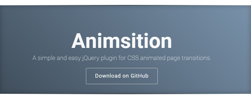 Animsition.js, animasyonlu sayfa geçiş eklentisi