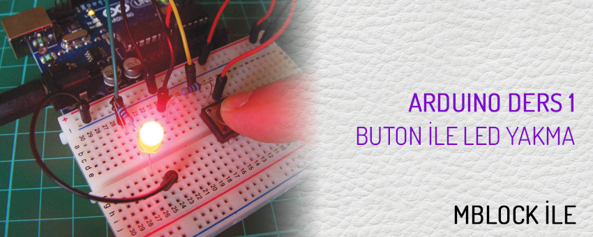 Buton kontrollü led yakma (buton ile led yakma)