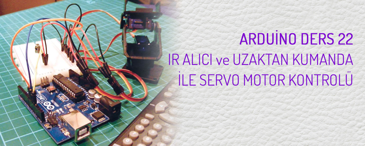 Arduino uzaktan kumanda ve IR receiver ile servo motor kontrolü