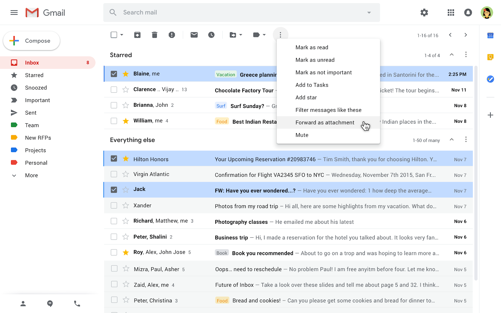 gmail'de e-postalarınızı ek olarak gönderin